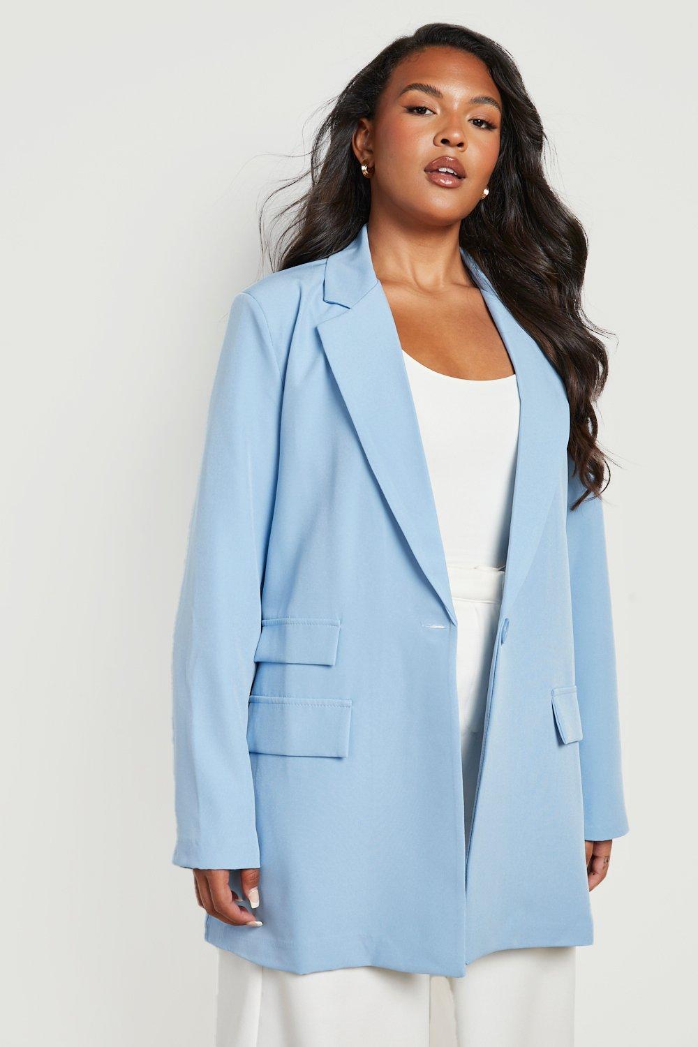 Boohoo blue blazer shop